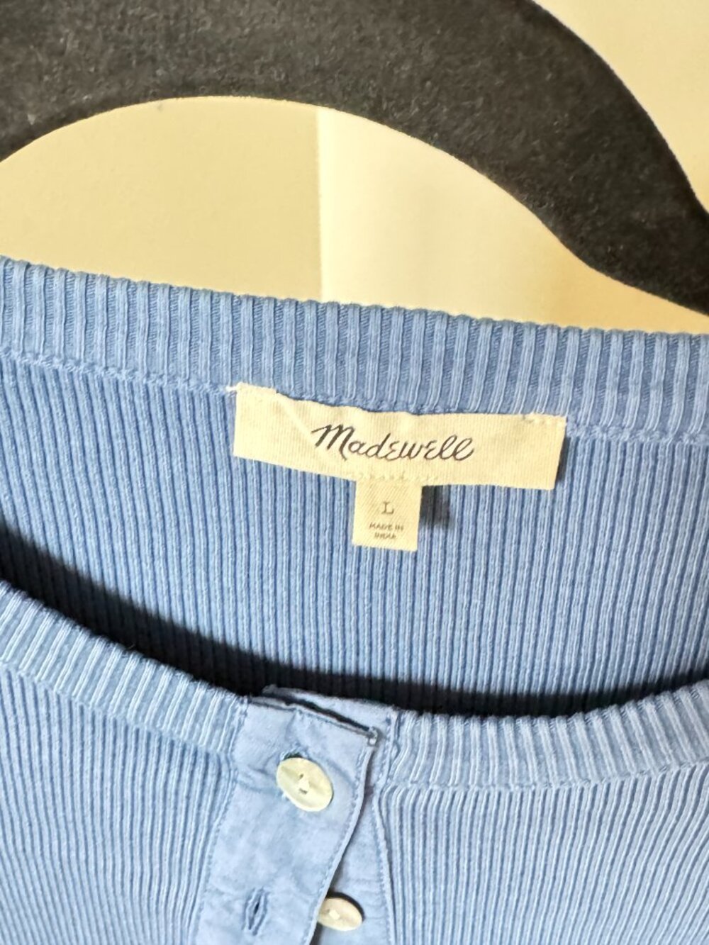 Madewell Garment Dyed Ribbed Cardigan Tee - Picture 5 of 6
